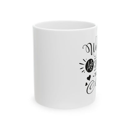 Bedruckte Kaffeetasse – 11oz (330 ml) – „Wake Up 2“ – robust & stilvoll