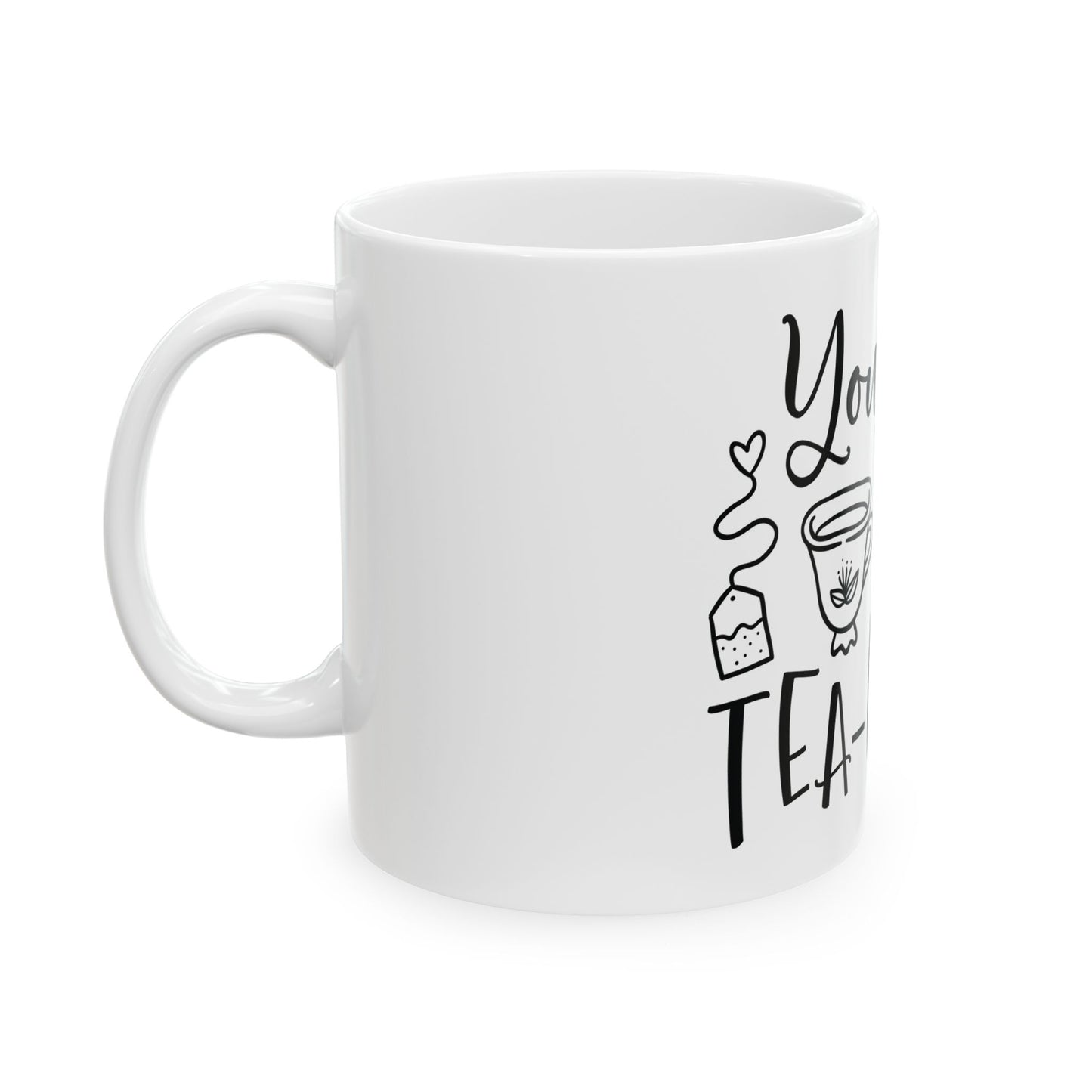 Bedruckte Kaffeetasse – 11oz (330 ml) – „Tee-Riffic“ – robust & stilvoll