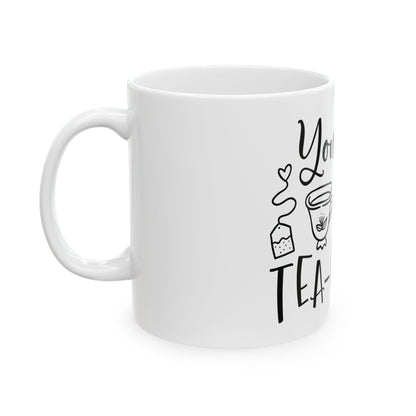 Bedruckte Kaffeetasse – 11oz (330 ml) – „Tee-Riffic“ – robust & stilvoll