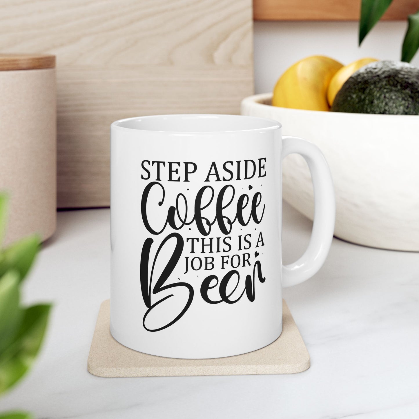 Bedruckte Kaffeetasse – 11oz (330 ml) – „Step Aside“ – robust & stilvoll