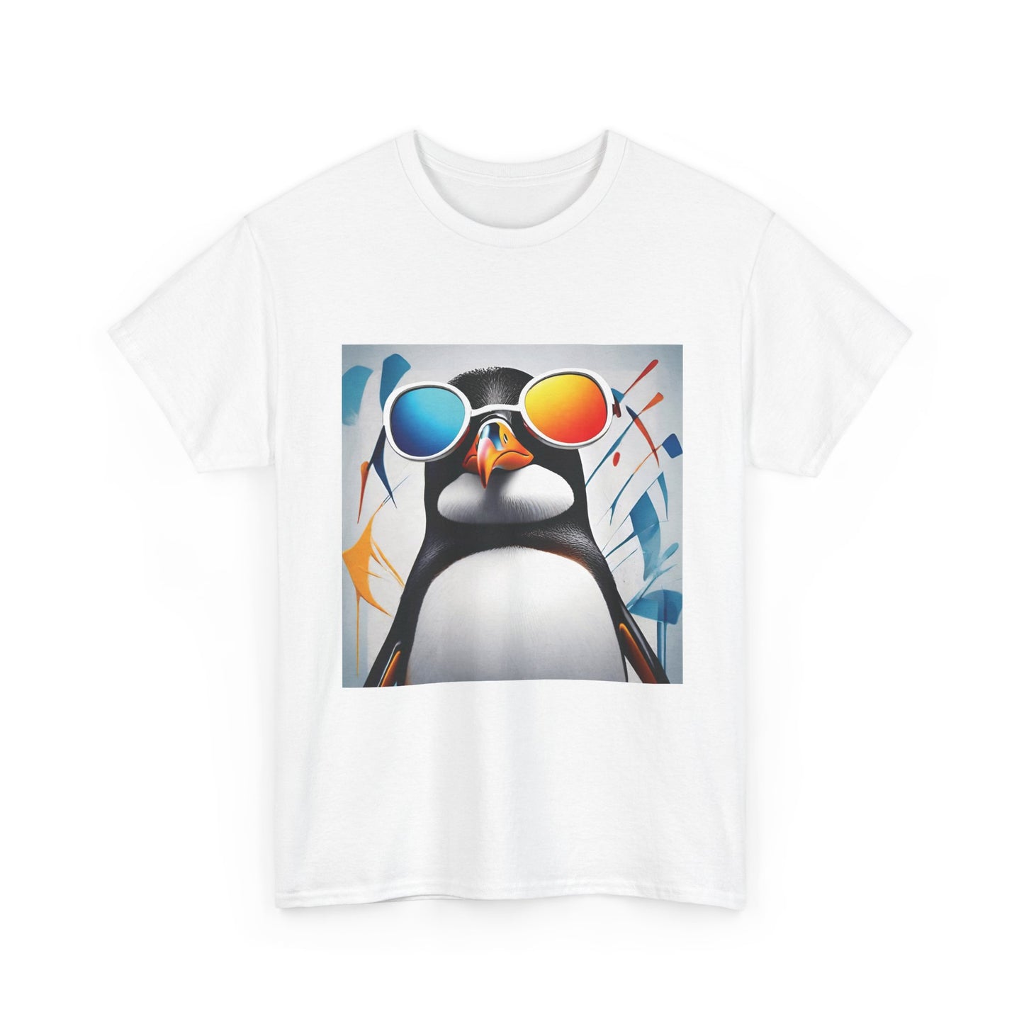 Cool Penguin Sunglasses Unisex Heavy Cotton Tee - Fun Graphic T-Shirt for Casual Wear