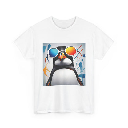 Cool Penguin Sunglasses Unisex Heavy Cotton Tee - Fun Graphic T-Shirt for Casual Wear