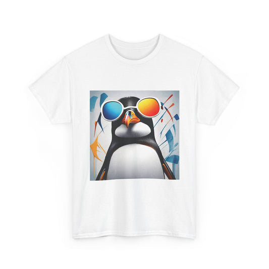 Cool Penguin Sunglasses Unisex Heavy Cotton Tee - Fun Graphic T-Shirt for Casual Wear