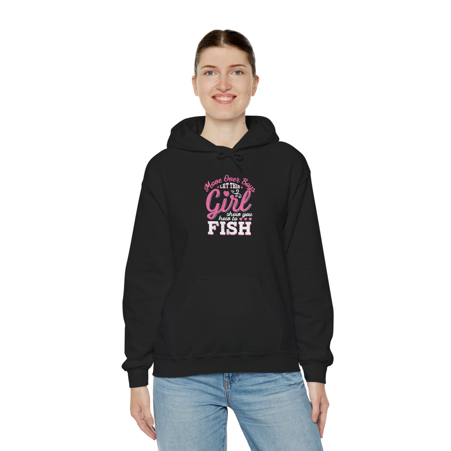 „Show You How To Fish“ Artistic Unisex Hoodie – Unique Graphic Sweatshirt, Cozy Layer, Everyday Wear, Gift for Him/Her, Casual Fashion