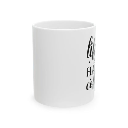 Bedruckte Kaffeetasse – 11oz (330 ml) – "Coffee & Wine" – robust & stilvoll