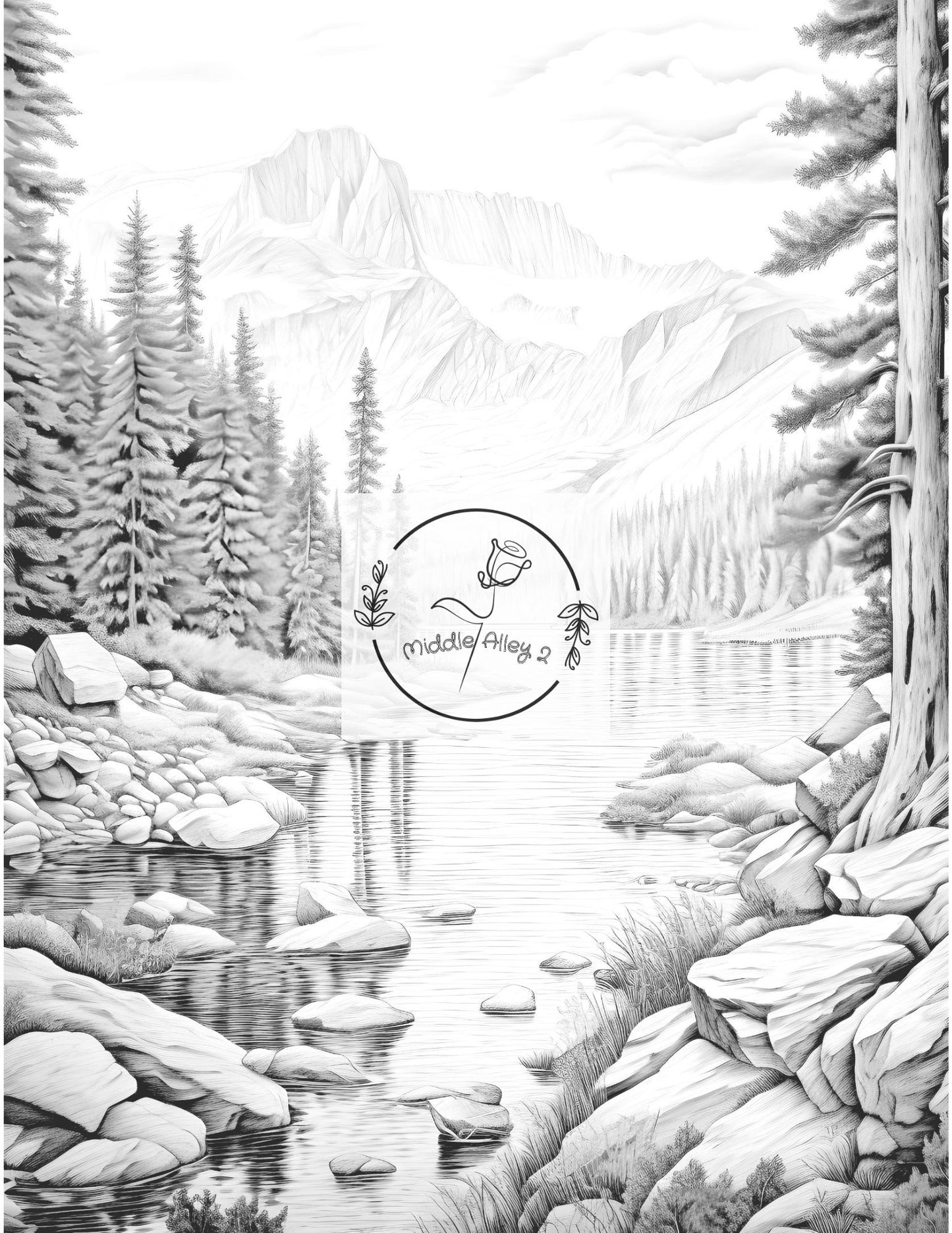 🏞️🎨 „Farben der Natur – Malbuch mit 50 beeindruckenden Landschaftsmotiven“ 🌄🖌️