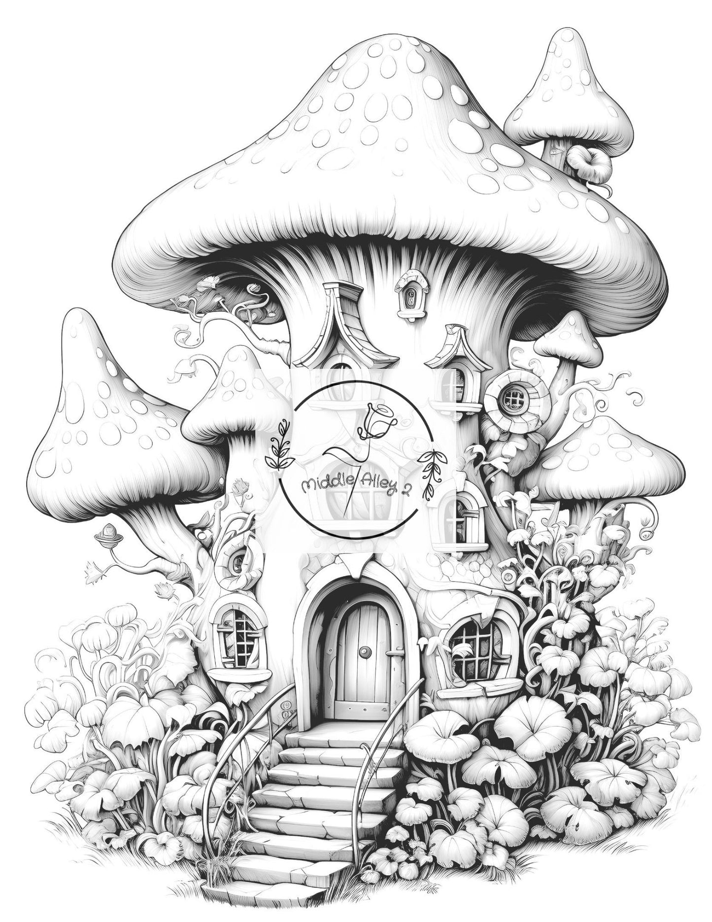 🍄🧚‍♀️ „Pilzträume – Das Malbuch mit 50 zauberhaften Mushroom Fairy Houses“ 🎨✨