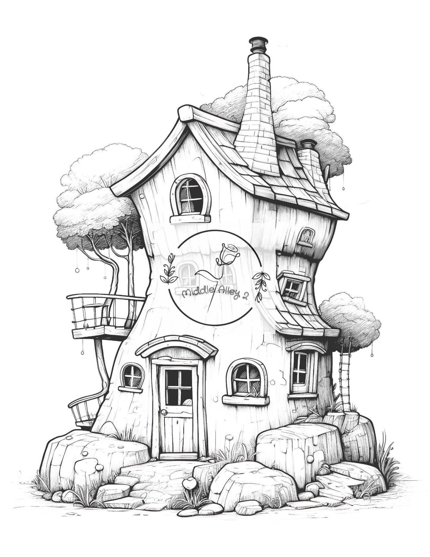 ❄️🏠 „Island zum Schmunzeln“ – Malbuch mit 50 lustigen Island-Häusern für Kinder & Erwachsene 🎨🔥