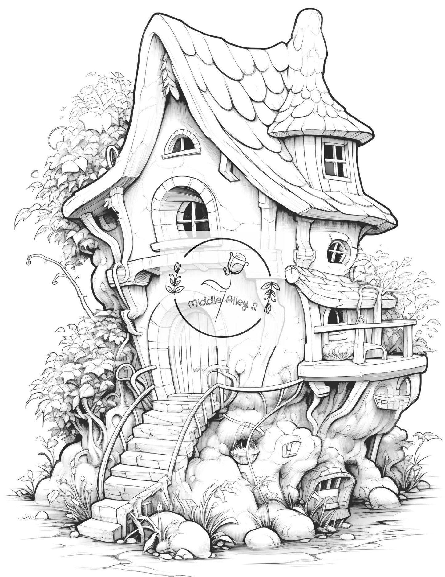 🏡✨ Feenzauber – Das Malbuch mit 50 magischen Fairy Houses 🌸🖍️