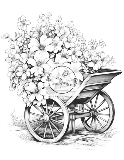 🌸📜 „Blütenpracht im Retro-Stil – Das Malbuch mit 50 eleganten Vintage Flower Motiven“ 🎨🌿
