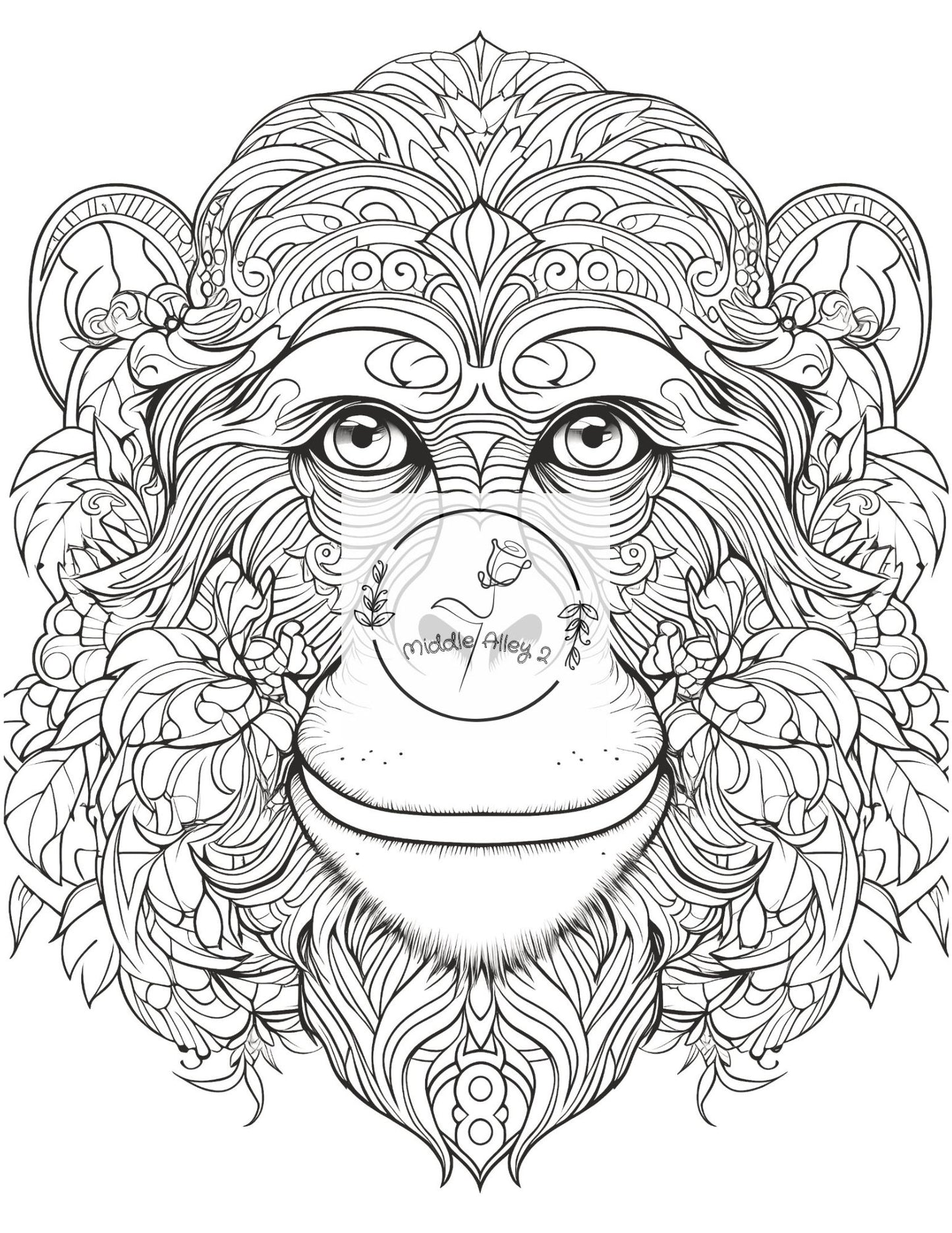 🦁🎨 „Tierische Harmonie – Malbuch mit 50 Mandala Tiermotiven“ 🌿🌀 Entspannung, Kreativität und meditative Tiermotive für Kinder & Erwachsene