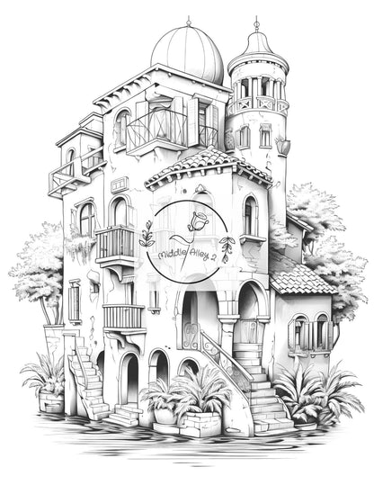 🎭🏠 „Verrücktes Venedig – Das lustige Malbuch mit 50 fantasievollen Häusern aus der Lagunenstadt“ 🎨🚤