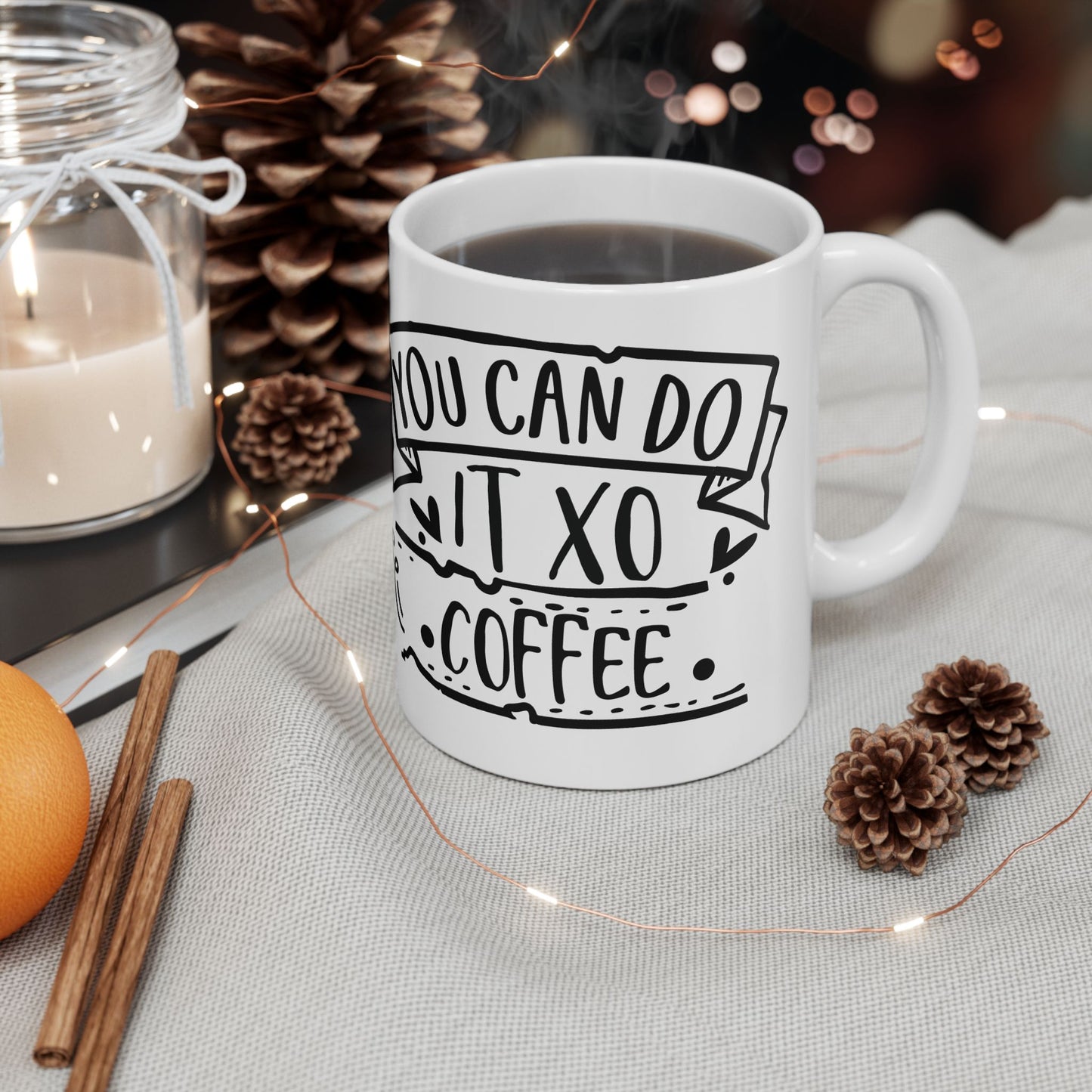 Bedruckte Kaffeetasse – 11oz (330 ml) – „Do It“ – robust & stilvoll