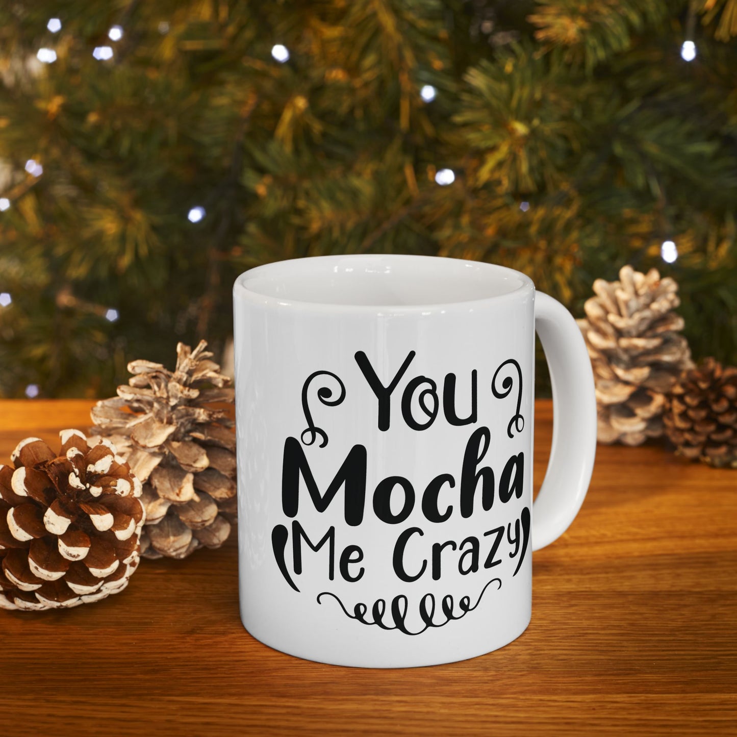 Bedruckte Kaffeetasse – 11oz (330 ml) – „Crazy“ – robust & stilvoll