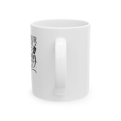 Bedruckte Kaffeetasse – 11oz (330 ml) – "Short Monday" – robust & stilvoll