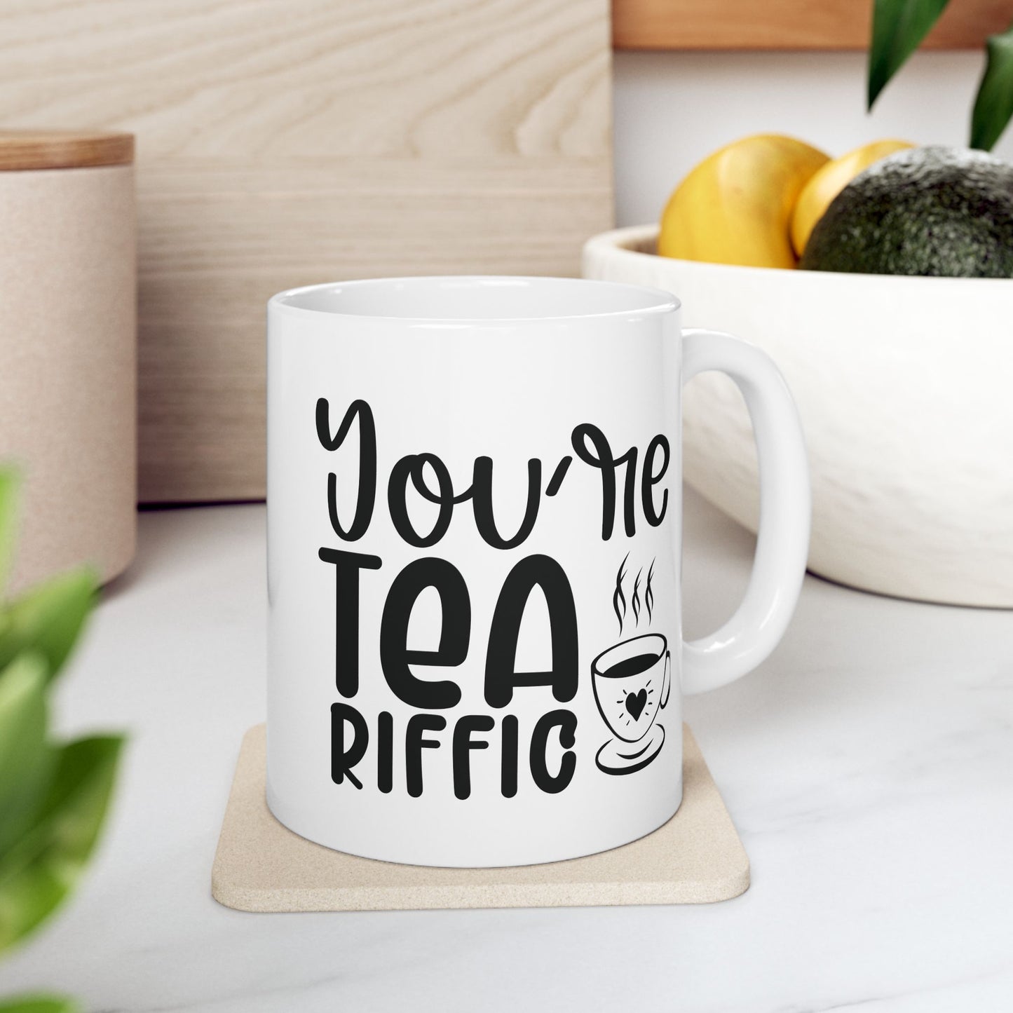 Bedruckte Kaffeetasse – 11oz (330 ml) – „Tea-Riffic 3“ – robust & stilvoll