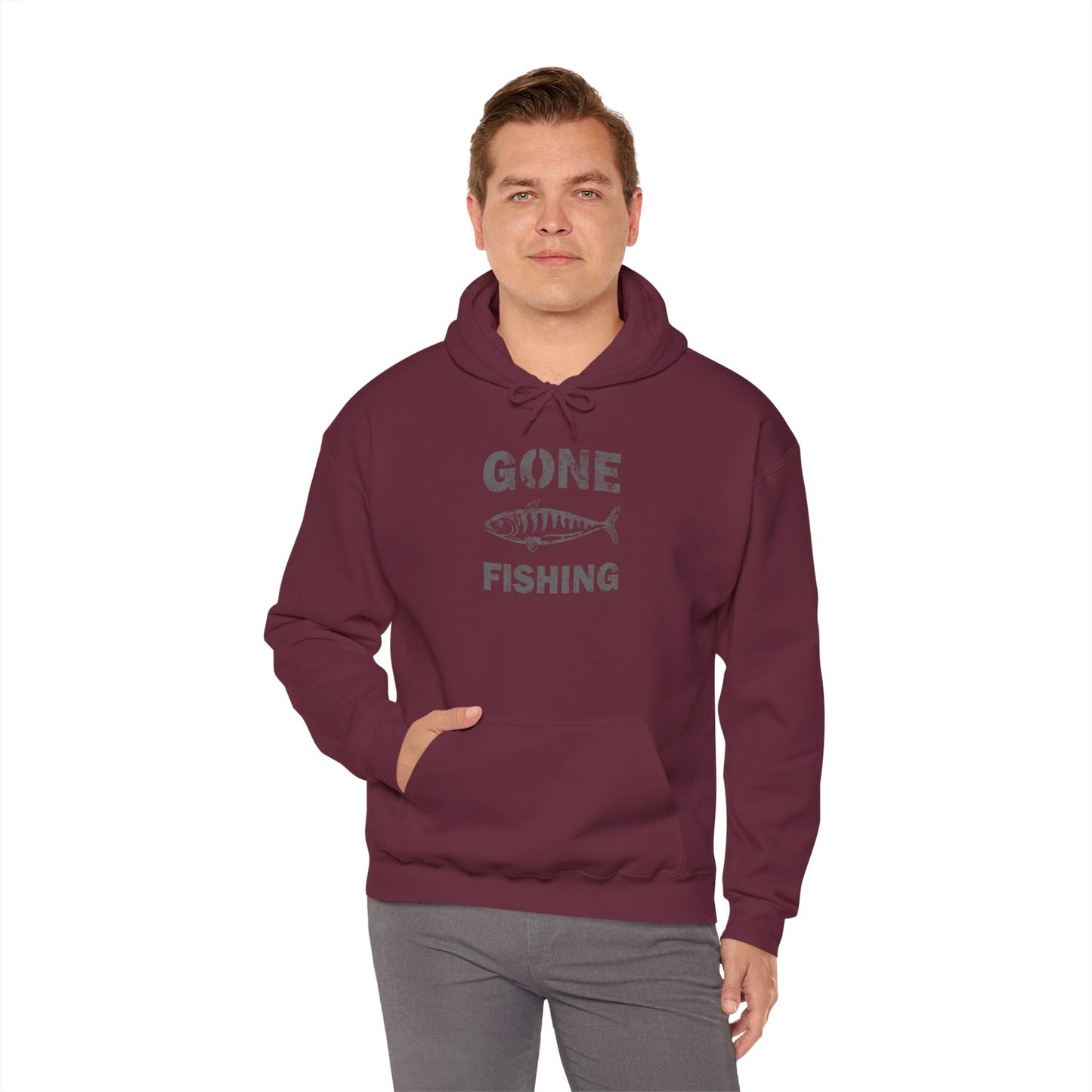 "Gone Fishing" Kapuzenpullover – Moderner Streetwear Look