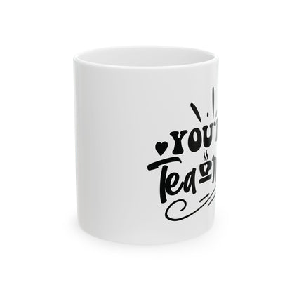 Bedruckte Kaffeetasse – 11oz (330 ml) – „Tea-Riffic 2“ – robust & stilvoll