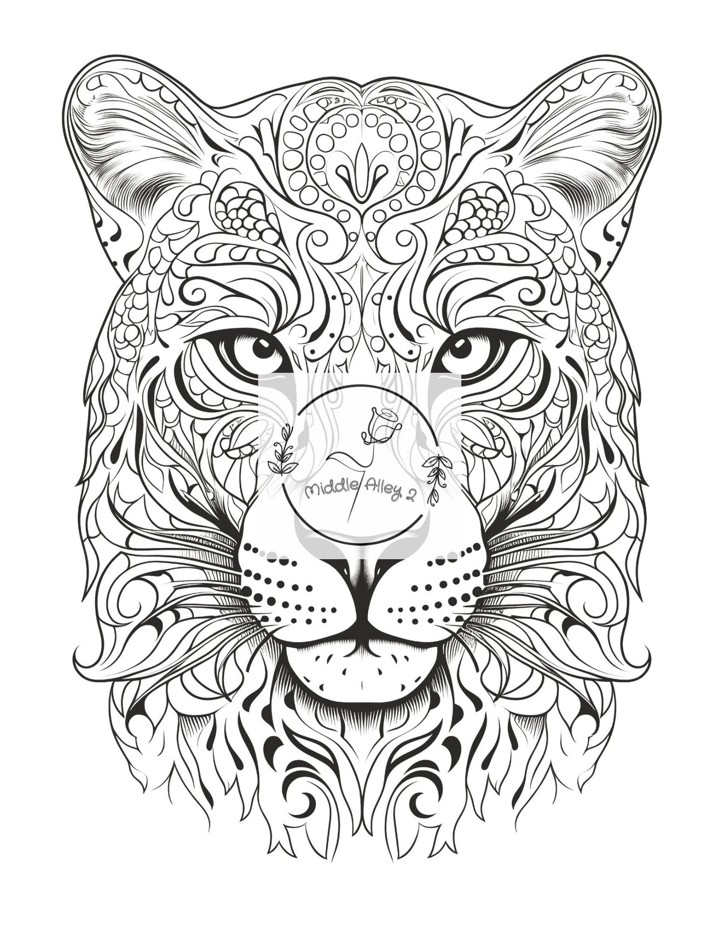 🦁🎨 „Tierische Harmonie – Malbuch mit 50 Mandala Tiermotiven“ 🌿🌀 Entspannung, Kreativität und meditative Tiermotive für Kinder & Erwachsene