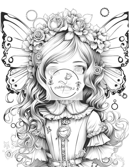 ⚙️🧚‍♀️ „Feenzauber & Zahnräder – Das Malbuch mit 50 magischen Steampunk Fairy Motiven“ 🎨🔩