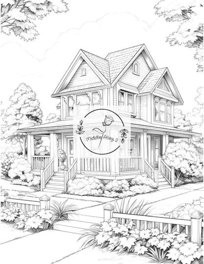🏡 Landleben zum Ausmalen – Das Malbuch mit 50 traumhaften Country-Häusern 🌻🎨