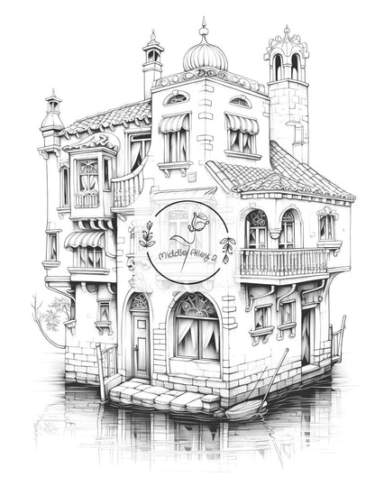 🎭🏠 „Verrücktes Venedig – Das lustige Malbuch mit 50 fantasievollen Häusern aus der Lagunenstadt“ 🎨🚤