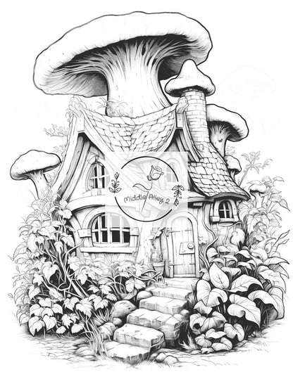 🍄🧚‍♀️ „Pilzträume – Das Malbuch mit 50 zauberhaften Mushroom Fairy Houses“ 🎨✨