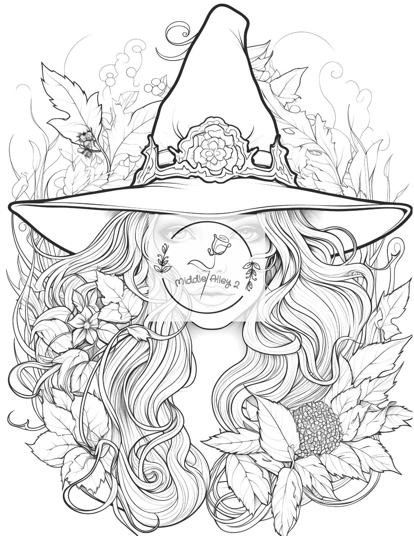 🧙‍♀️✨ „Zauberhafte Schatten – Das Malbuch mit 50 mystischen Hexen-Motiven“ 🌙🎨
