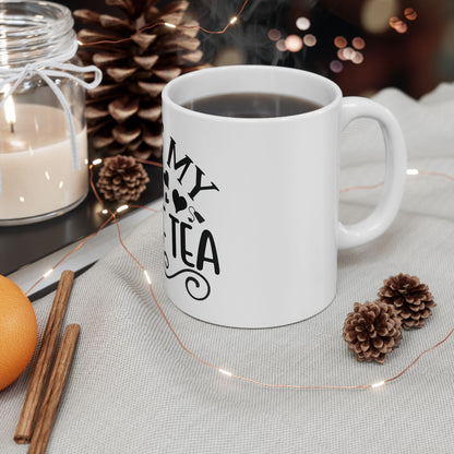 Bedruckte Kaffeetasse – 11oz (330 ml) – „Cup of Tea 7“ – robust & stilvoll