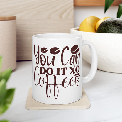 Bedruckte Kaffeetasse – 11oz (330 ml) – „Do It 2“ – robust & stilvoll
