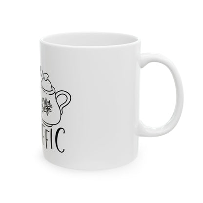 Bedruckte Kaffeetasse – 11oz (330 ml) – „Tee-Riffic“ – robust & stilvoll