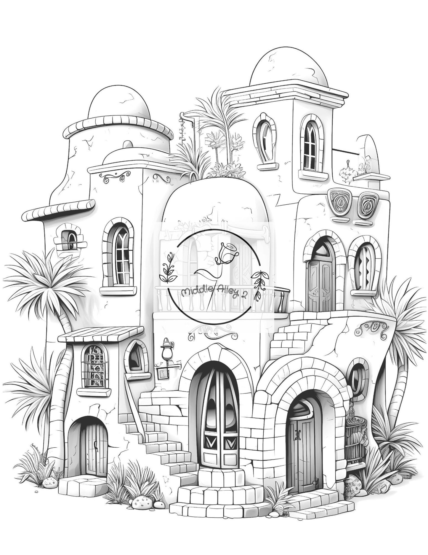 🌞🏠 „Tunesien zum Lachen – Das Ausmalbuch mit 50 lustigen Tunis-Häusern für Kinder & Erwachsene“ 🎨🕌