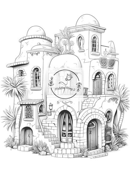 🌞🏠 „Tunesien zum Lachen – Das Ausmalbuch mit 50 lustigen Tunis-Häusern für Kinder & Erwachsene“ 🎨🕌