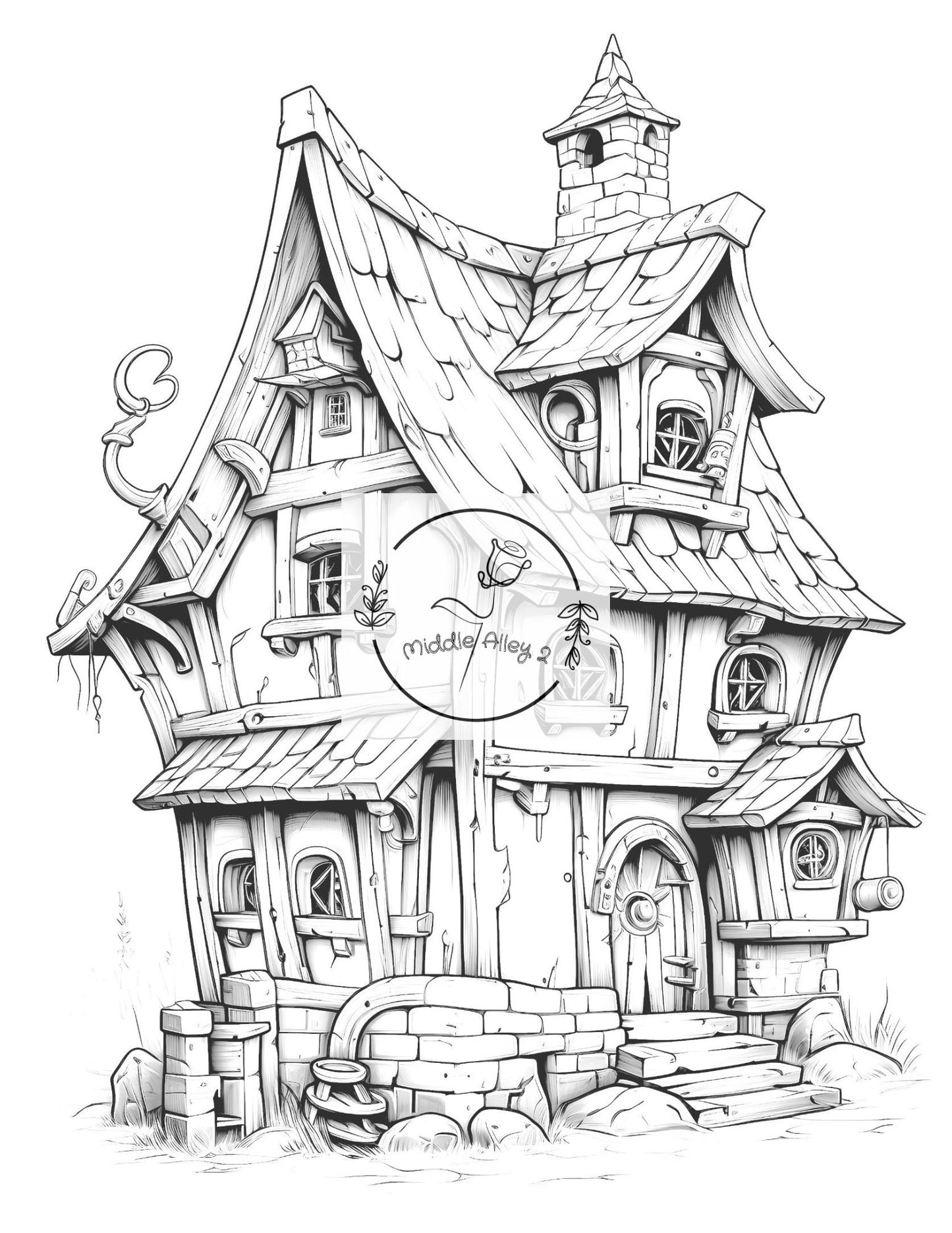 ⚔️🏠 „WikingerWitz – Das lustige Malbuch mit 50 verrückten Wikinger-Häusern“ 🎨🐉
