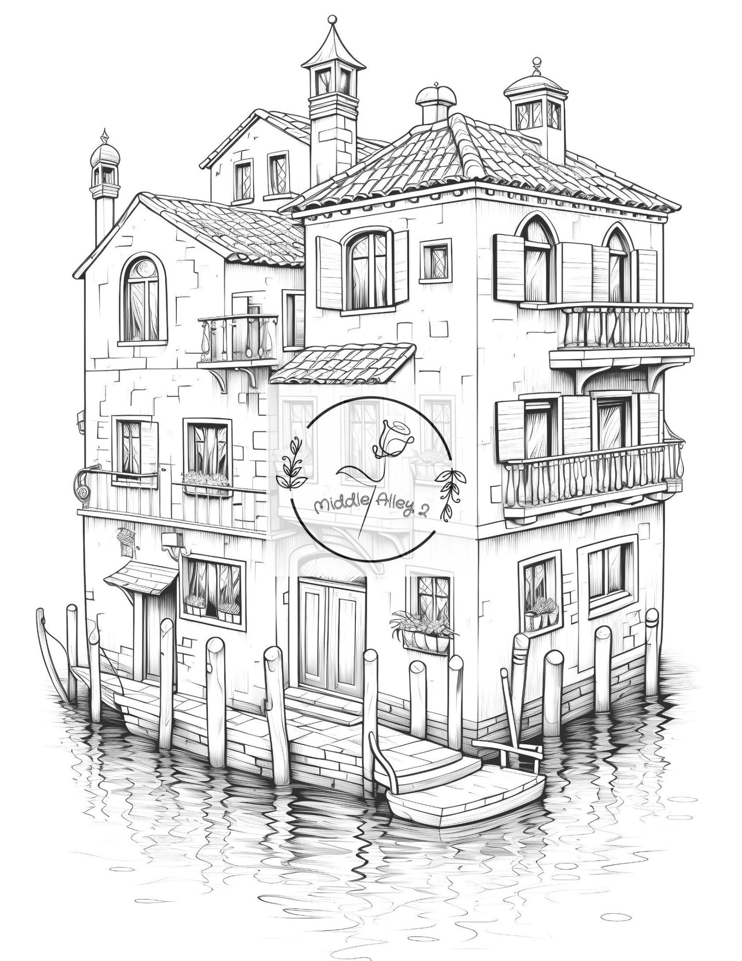 🎭🏠 „Verrücktes Venedig – Das lustige Malbuch mit 50 fantasievollen Häusern aus der Lagunenstadt“ 🎨🚤