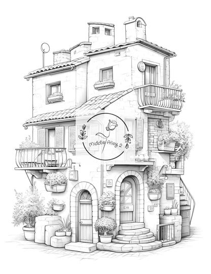🏡 „Bella Casa! – Malbuch mit 50 witzigen Italien-Häusern für Kinder & Erwachsene“ 🎨🍕
