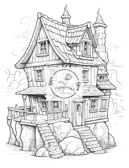 ❄️🏠 „Island zum Schmunzeln“ – Malbuch mit 50 lustigen Island-Häusern für Kinder & Erwachsene 🎨🔥