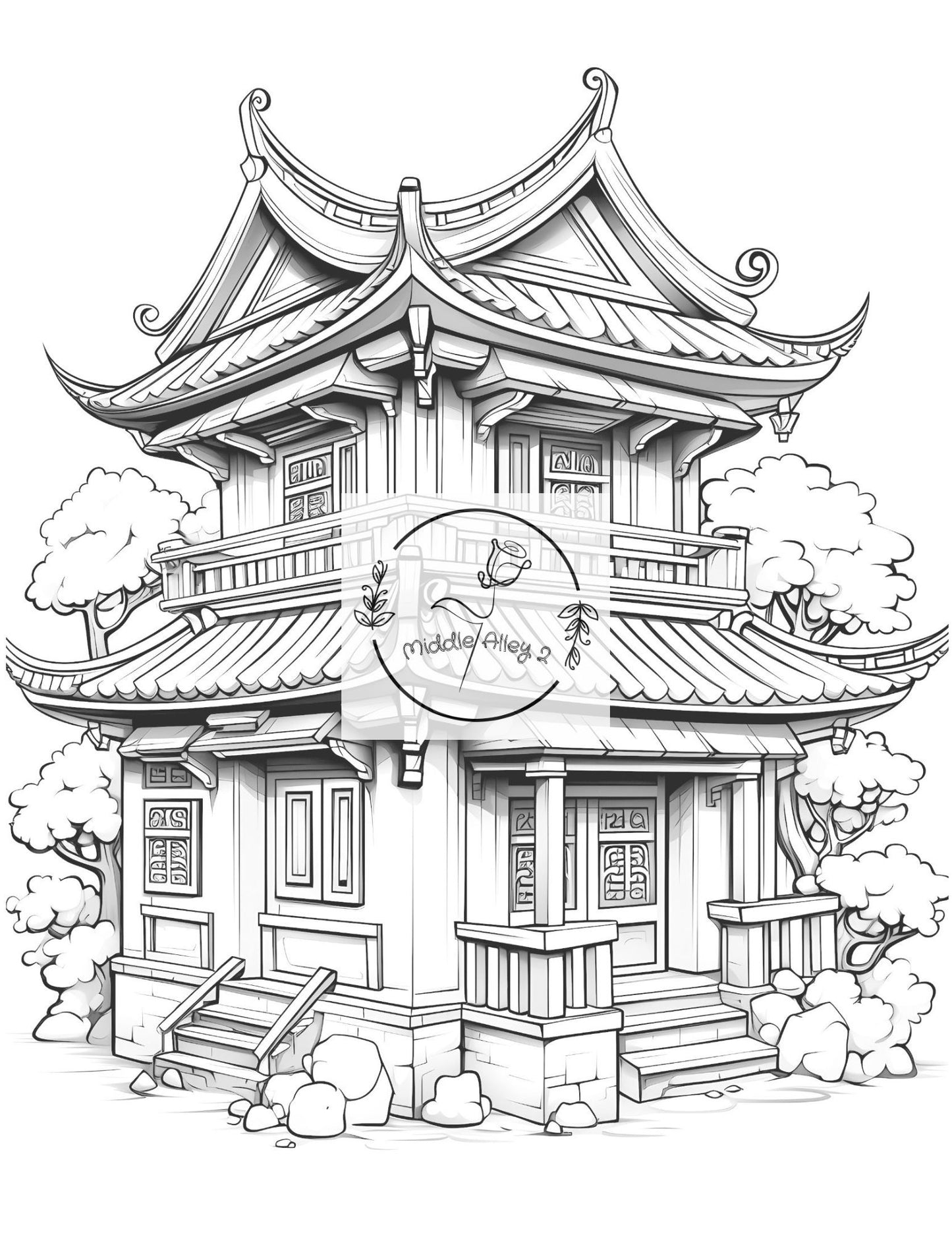 🏮🐉 China Lacht – Das Malbuch mit 50 witzigen und wundersamen China-Häusern 🎨🧧