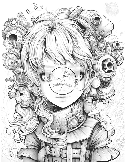 ⚙️🧚‍♀️ „Feenzauber & Zahnräder – Das Malbuch mit 50 magischen Steampunk Fairy Motiven“ 🎨🔩