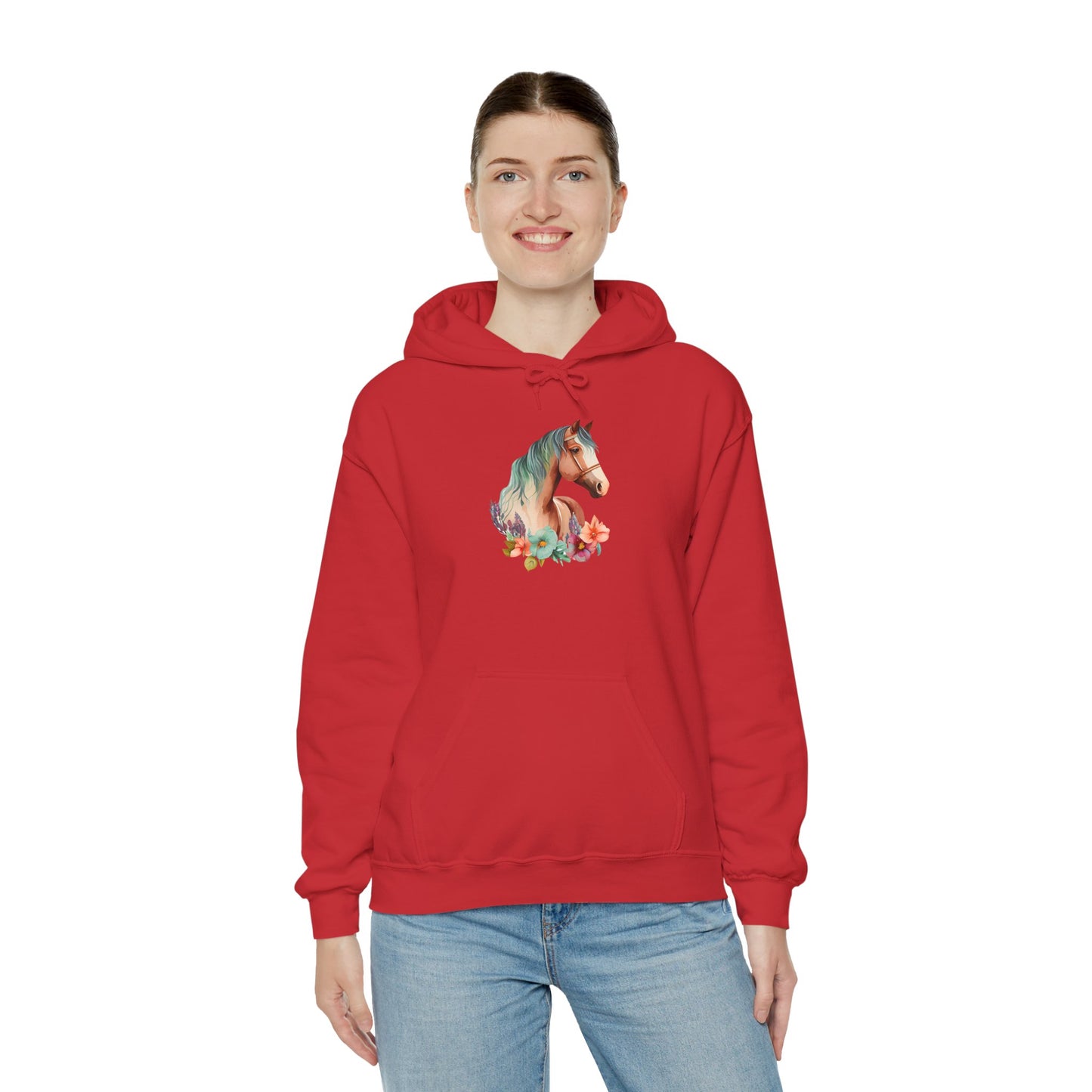 "Horse Flower" Hoodie – Unisex Streetwear Style