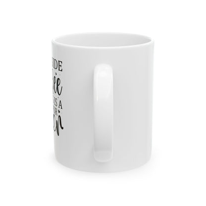 Bedruckte Kaffeetasse – 11oz (330 ml) – „Step Aside“ – robust & stilvoll