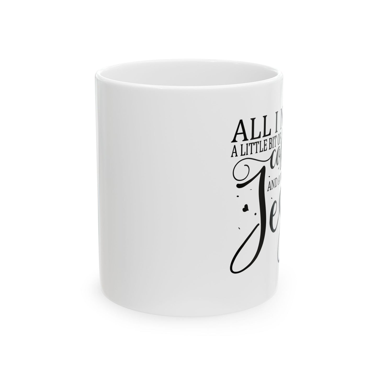 Bedruckte Kaffeetasse – 11oz (330 ml) – "Jesus" – robust & stilvoll
