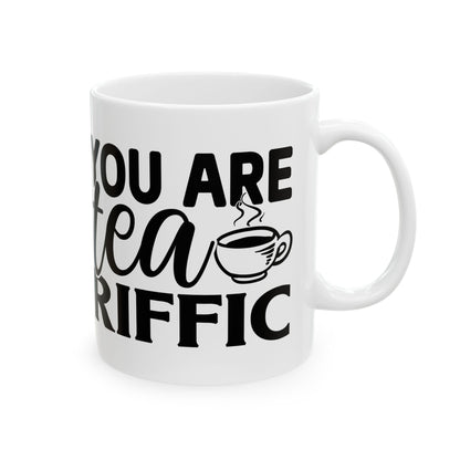 Bedruckte Kaffeetasse – 11oz (330 ml) – „Tea-Riffic 9“ – robust & stilvoll