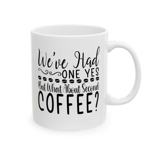 Bedruckte Kaffeetasse – 11oz (330 ml) – „One Yes“ – robust & stilvoll