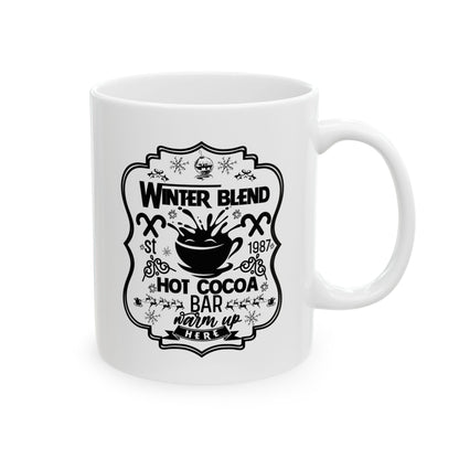 Bedruckte Kaffeetasse – 11oz (330 ml) – „Winter Blend“ – robust & stilvoll