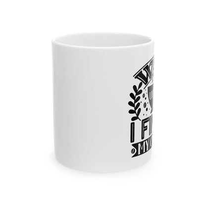 Bedruckte Kaffeetasse – 11oz (330 ml) – „Wait“ – robust & stilvoll