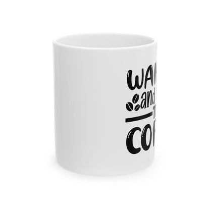 Bedruckte Kaffeetasse – 11oz (330 ml) – „Wake Up“ – robust & stilvoll