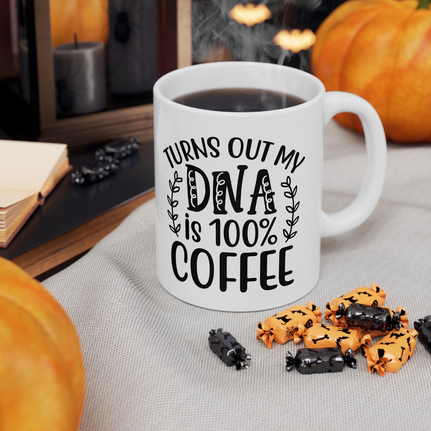 Bedruckte Kaffeetasse – 11oz (330 ml) – „DNA“ – robust & stilvoll