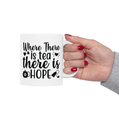 Bedruckte Kaffeetasse – 11oz (330 ml) – „Hope“ – robust & stilvoll