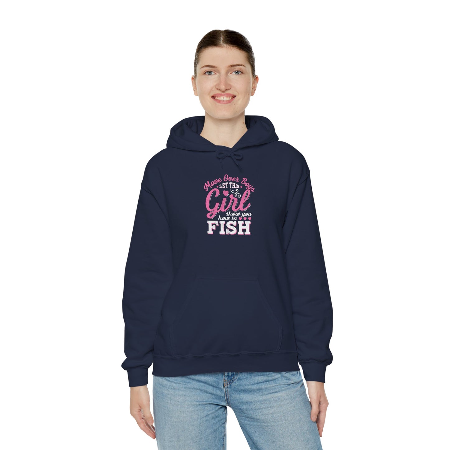 „Show You How To Fish“ Artistic Unisex Hoodie – Unique Graphic Sweatshirt, Cozy Layer, Everyday Wear, Gift for Him/Her, Casual Fashion